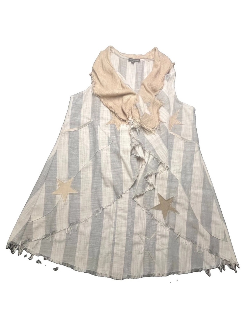 A Rare Bird Neutral Striped Star Cartigan, M\L
